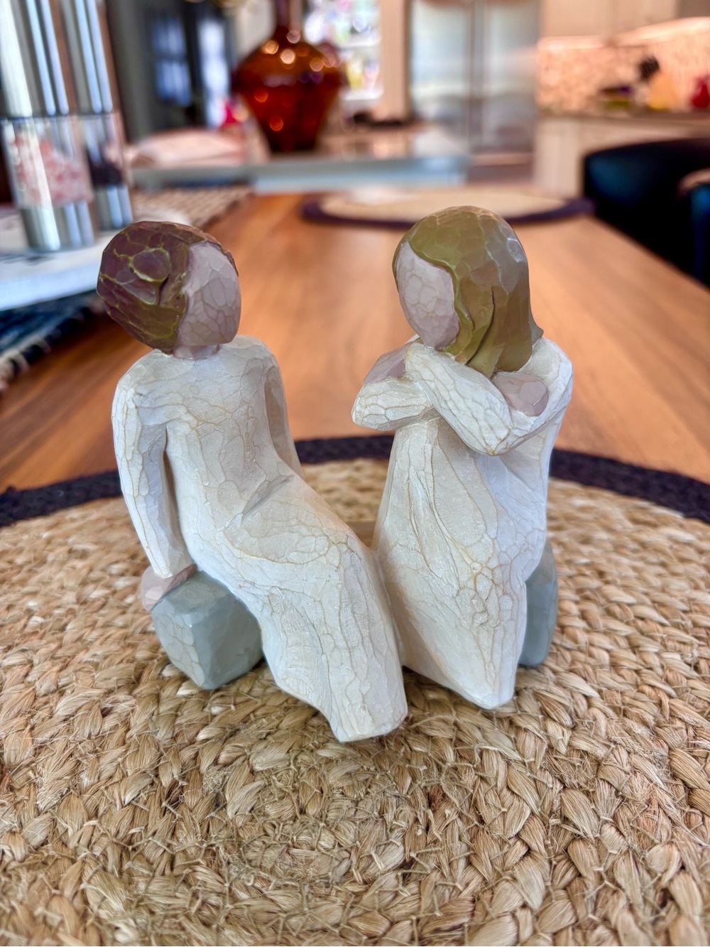 Willow Tree White and Olive Ceramic Couple Figurine
